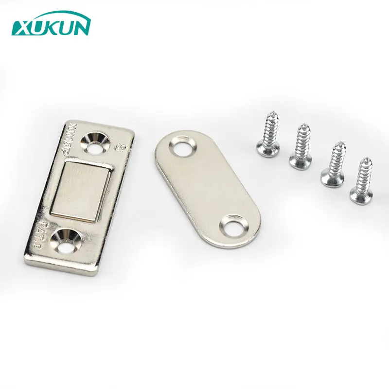 XK816 Strong Door Closer Magnetic Door Catch Latch Door Magnet for Furniture Cabinet Cupboard with Screws Ultra Thin