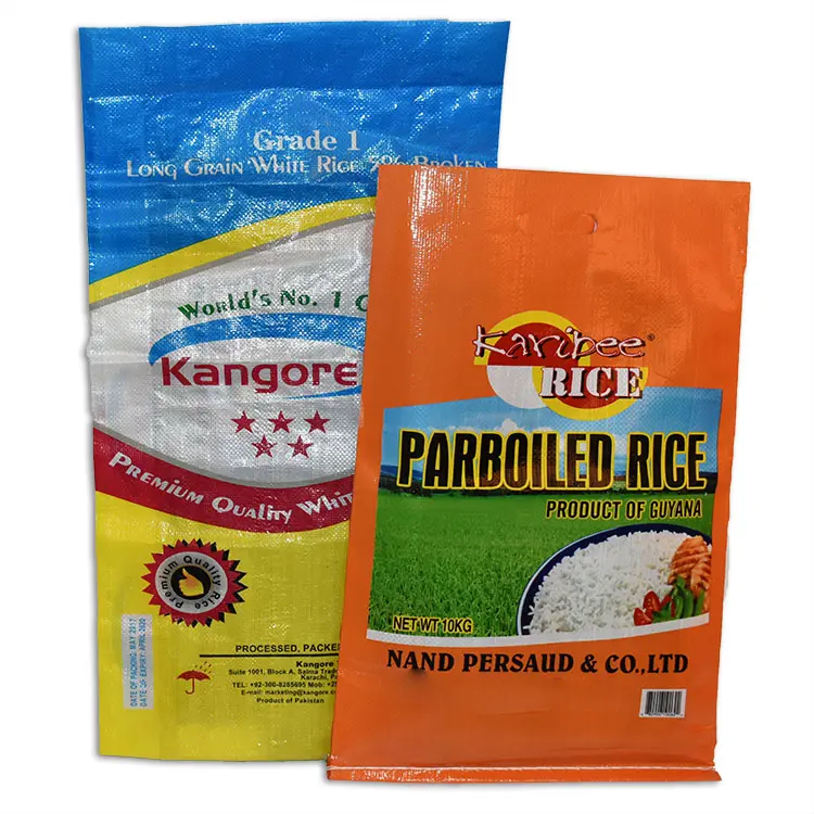 Новый материал Заводская цена пластиковый 50 кг ПП тканый пакет для упаковки семян зерна рисовой муки