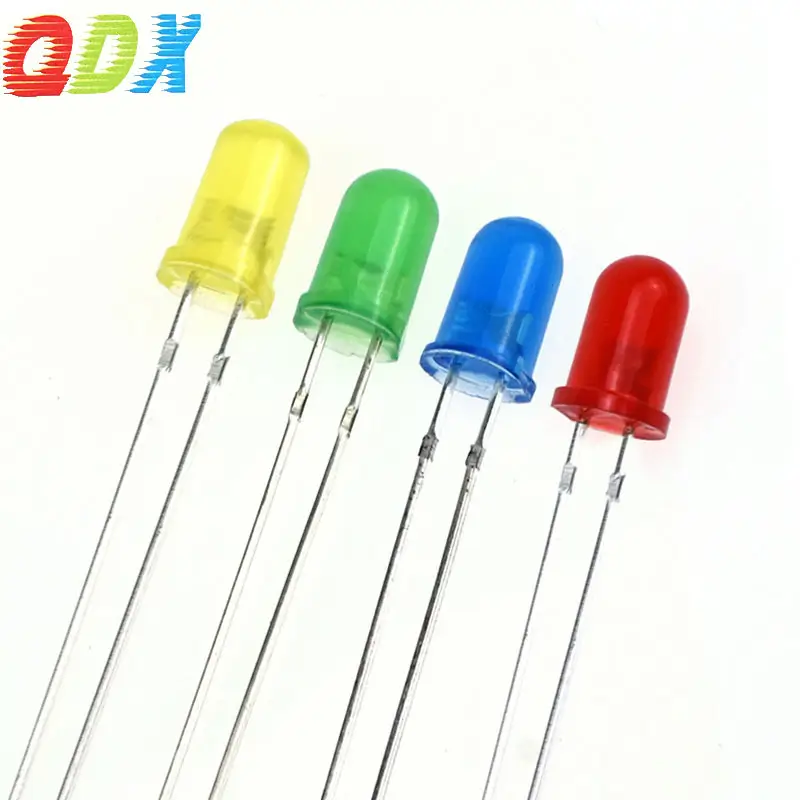 F5 Round Lens Color Red Yellow Blue Green Orange Assorted 5mm Diffused Led Light-emitt In Line Led 1000pcs/bag