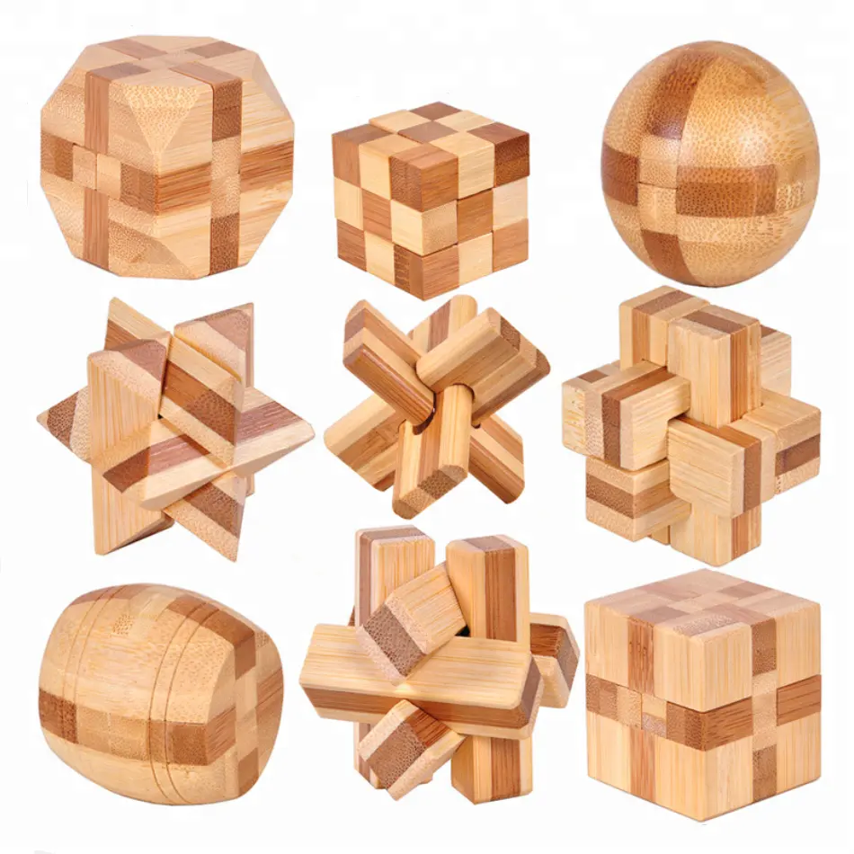 Eco Friendly Bamboo Wood Intelligence Toys For Kids Educational