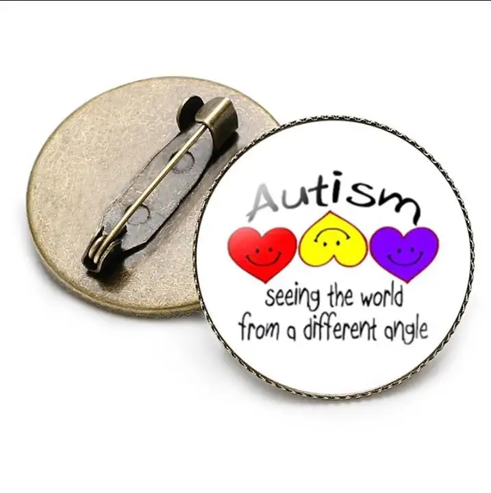 Ленточный значок-пазл на заказ, эмалированные заколки для лацканов для осмотра аутизма