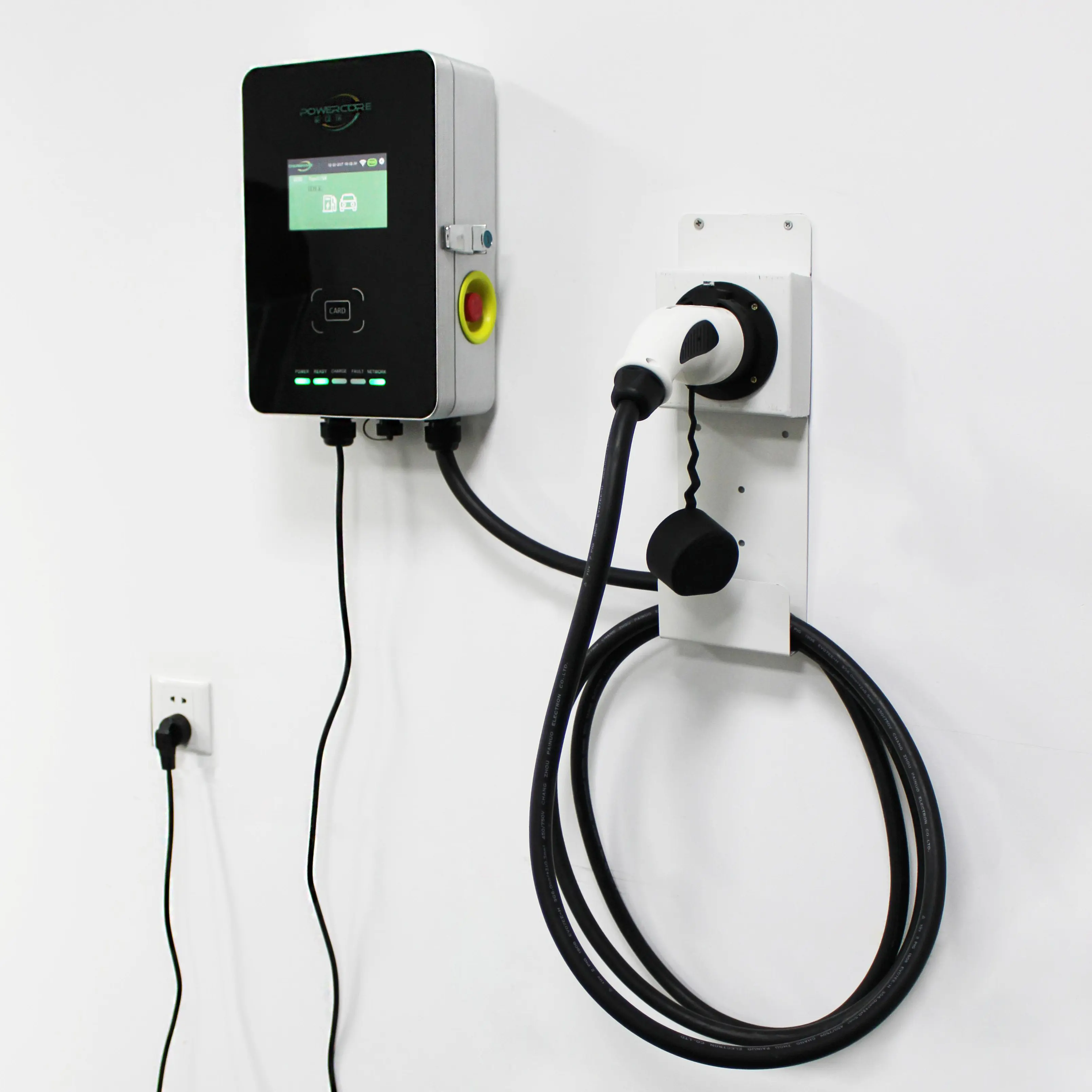 Ac Ev Charging Station 22kw Wall-mounted Ev Chargering AC Wallbox Ev Charging Station With Type Plug Ocpp 1.6 With RFID Card Home Use