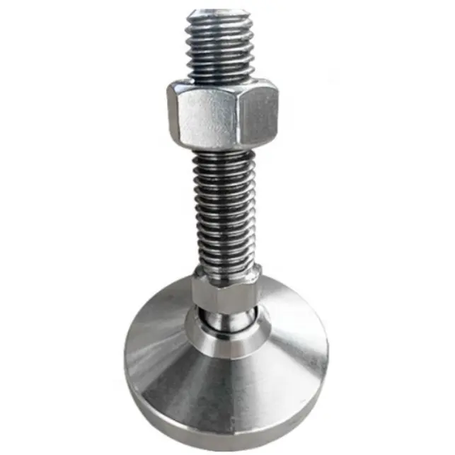 SS D25/32/50/60/80 M16 резьба UNF Stud Swivel 1/2-13 резьба мебельная ножка Выравнивающая накладка из нержавеющей стали с регулируемой ножкой