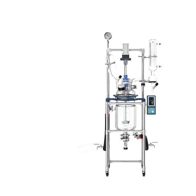 Pharmaceutical Use Bioreactor Chemical Jacketed Reactor Jacketed Glass Reactor 10L CE Certified