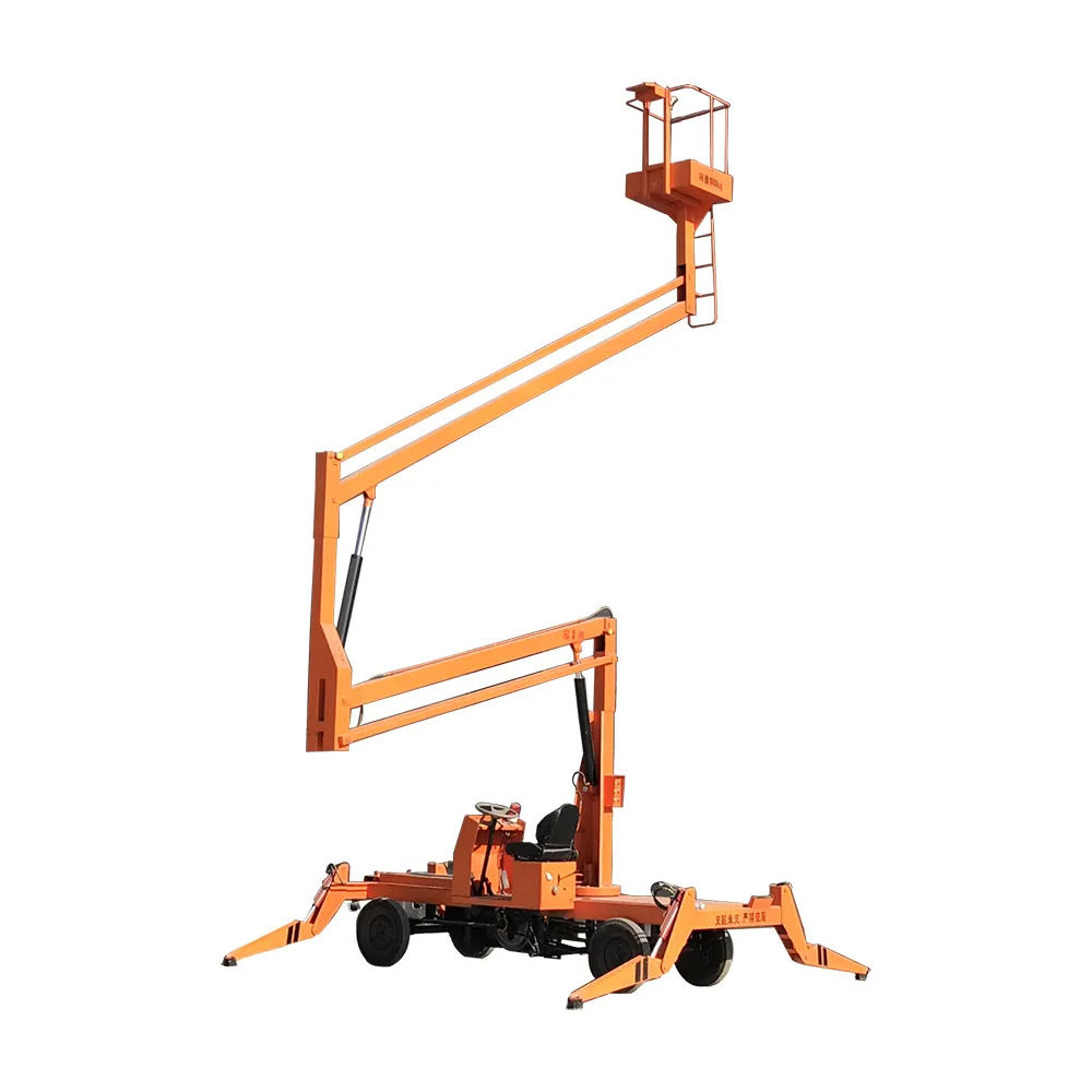 Electric towable telescopic articulated boom lift for sale