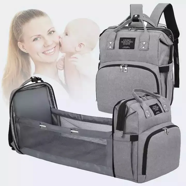 Водонепроницаемый дорожный рюкзак для мам, складная детская кровать, для подгузников, с кроваткой