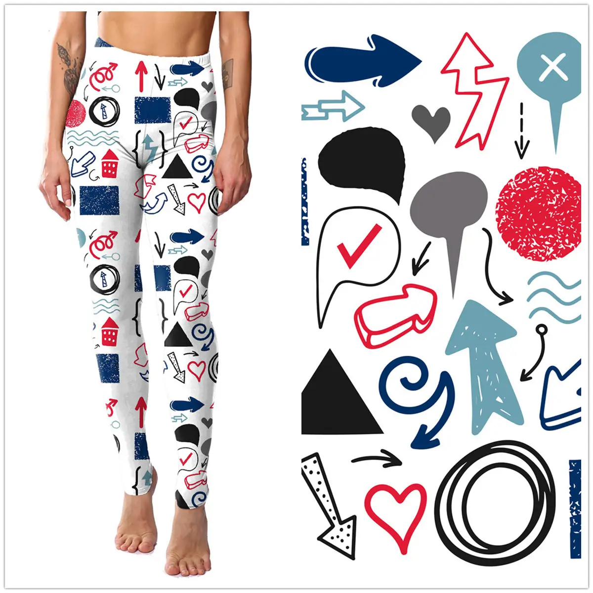 Wholesale Spandex Fitness Sport Wear Yoga Pants Active Leggings Animal Print Leggings