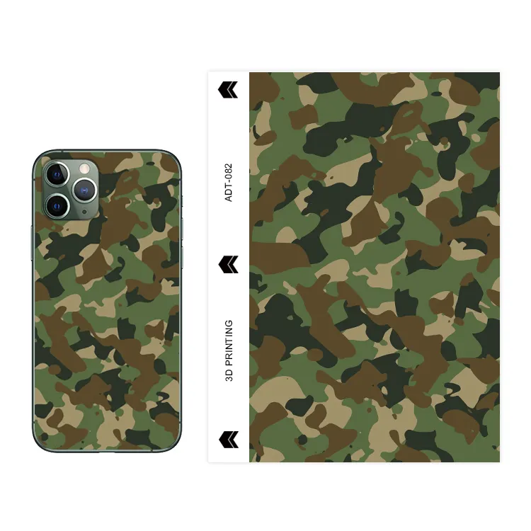 Wholesale Hot Sale 3D Relief Camouflage Back Film Personalized Mobile Phone Back Stickers Back Skin for Plotter