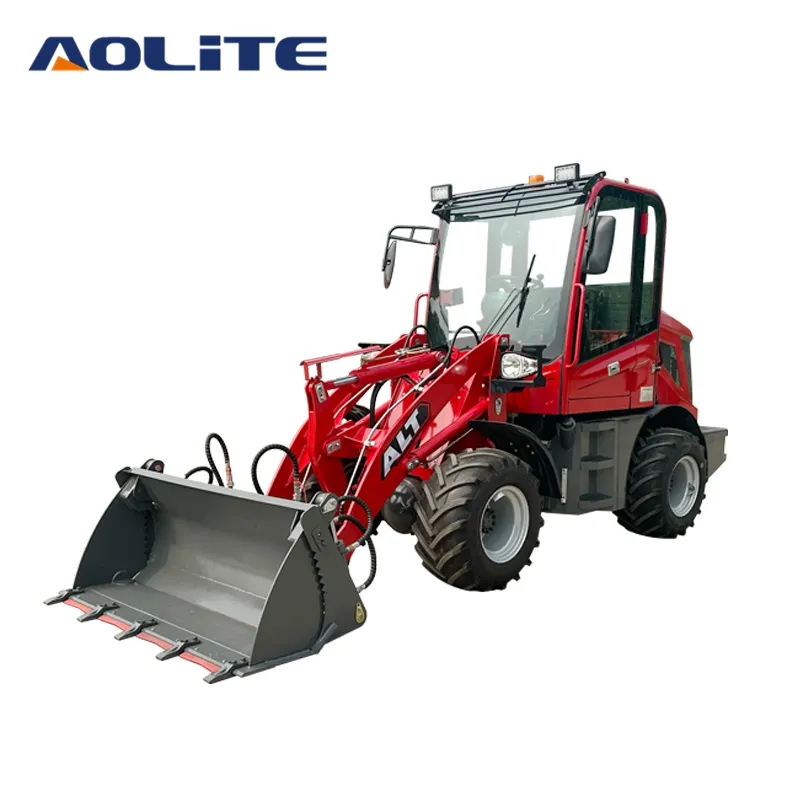 Оборудование для строительных машин aolite 610 1 тонный мини фронтальный погрузчик с быстрой сцепкой