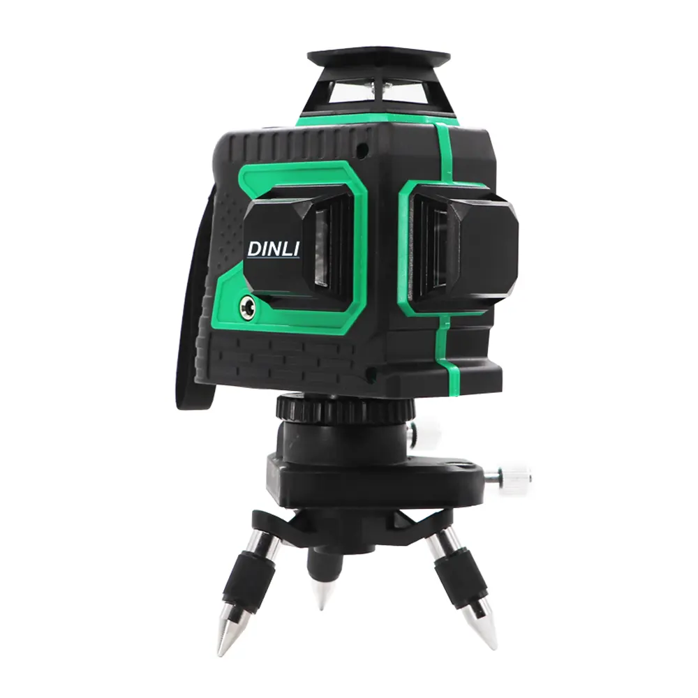 Dinli High Precision 12 Line Green 3D Laser Level with Tripod
