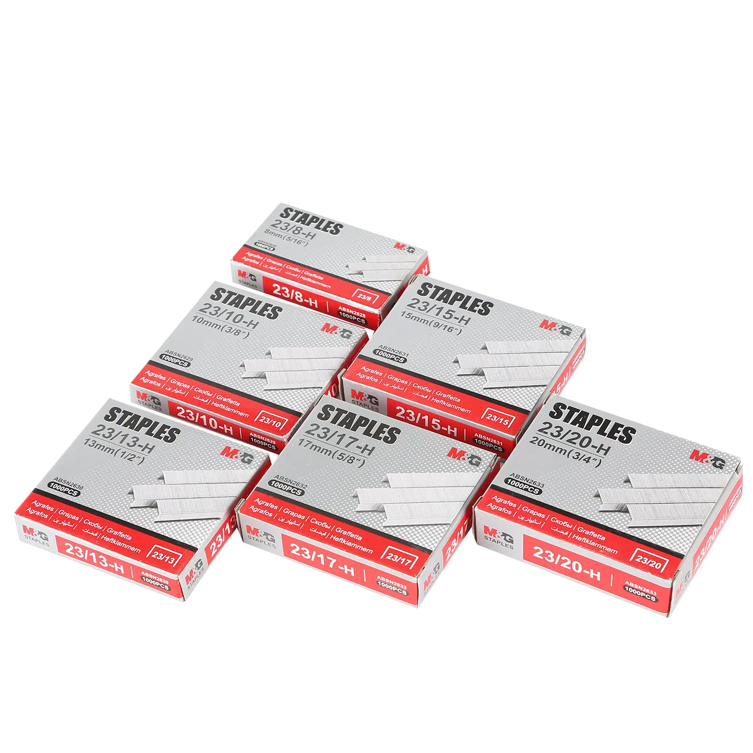 M&G 1000pcs Per Box Heavy Duty Stainless Steel Staples 23/8 For Office Supplies