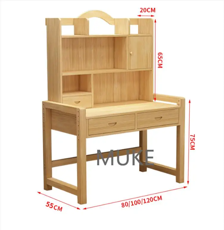 Modern simple all solid wood children's study desk multifunctional writing desk and chair set