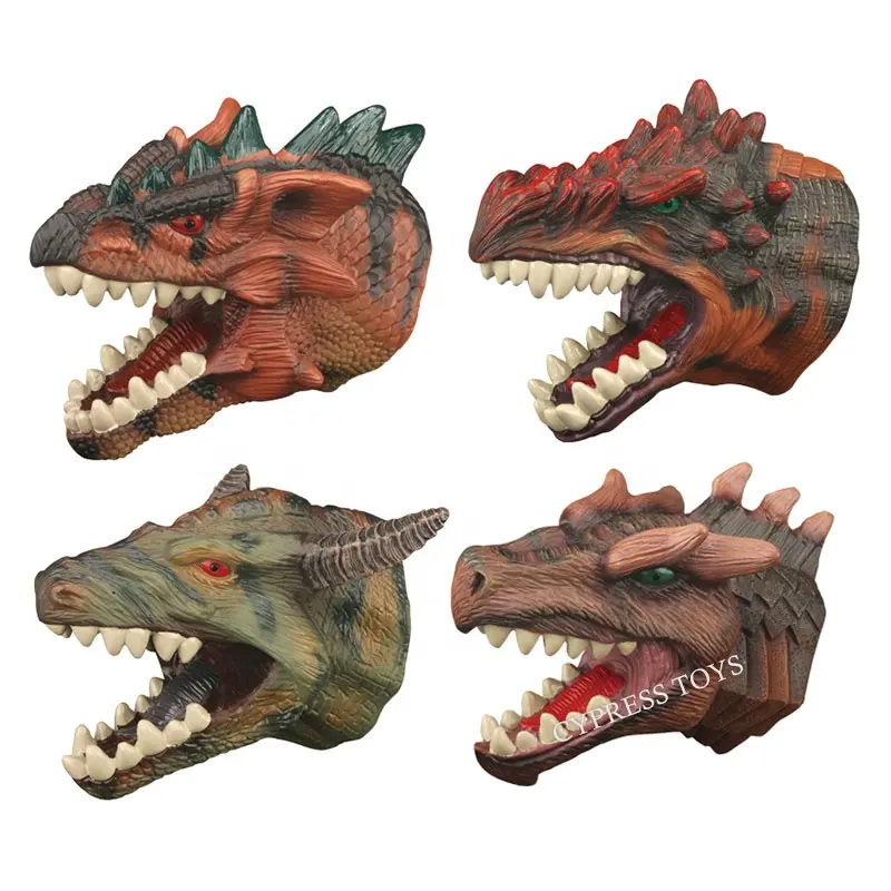 Marioneta Dinosaurio 4 Style Mixed Role Play Realistic Soft Animal Rubber Hand Puppet Dinosaur Puppet Hand Toy