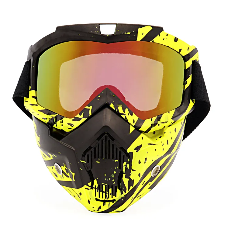 Foldable Goggles Wholesales Stock Tactical Wind-Proof Lens Military Sunglasses Mask Foldable Skiing Skating Goggles Motocross