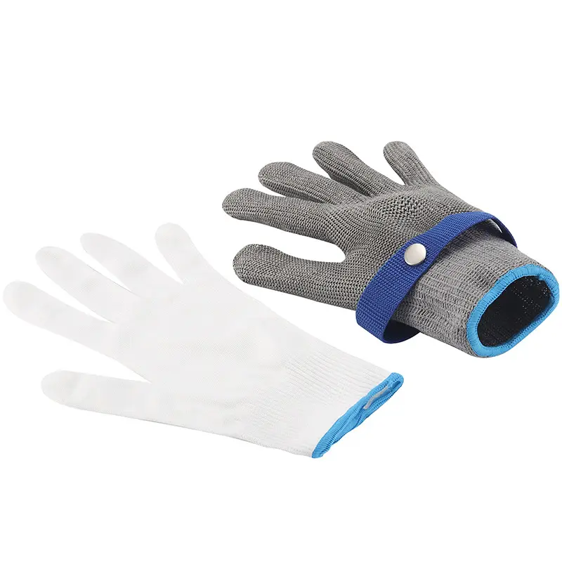 High performance Cut Resistant Stainless Steel Mesh Gloves for Butcher Cutting Work Safety