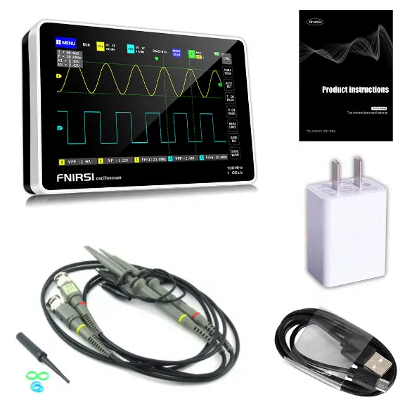 1013D Digital tablet oscilloscope dual channel 100M bandwidth 1GS sampling rate mini tablet digital oscilloscope