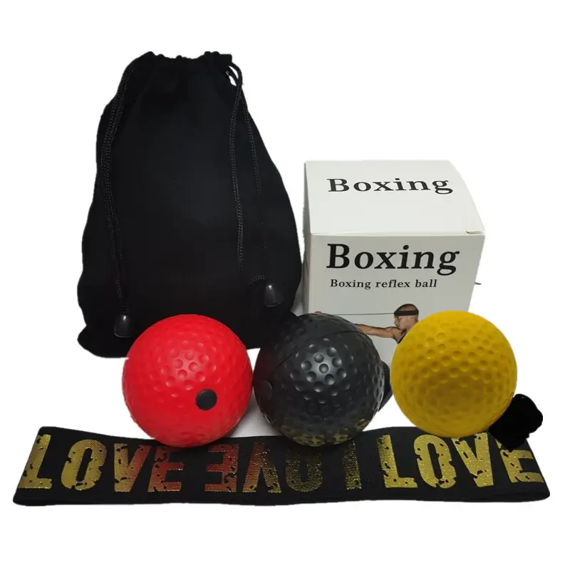 Fitness gym reflex PU silicone speed boxing punching balls head reflex ball head band boxing ball for boxing