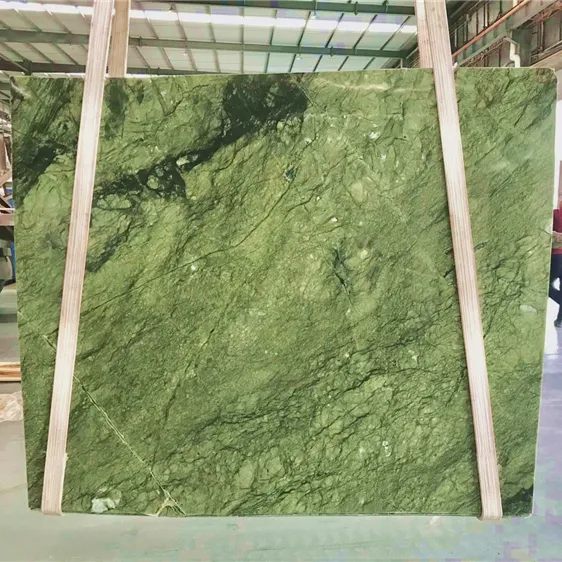 GOLDTOP OEM/ODM marmol Marmar mermer floor tile flooring high quality Verde Ming Polished Tiles Big Slab Green Marble Stone