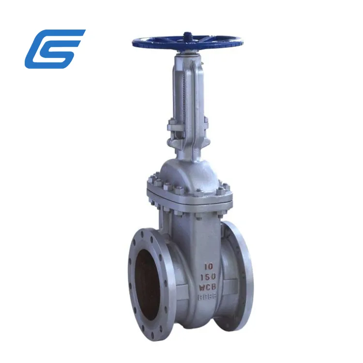 API600 CL300 wcb gate valve 316SS cast iron metal seat gate valve fully open ASME B16.5 worm gear operated gate valve