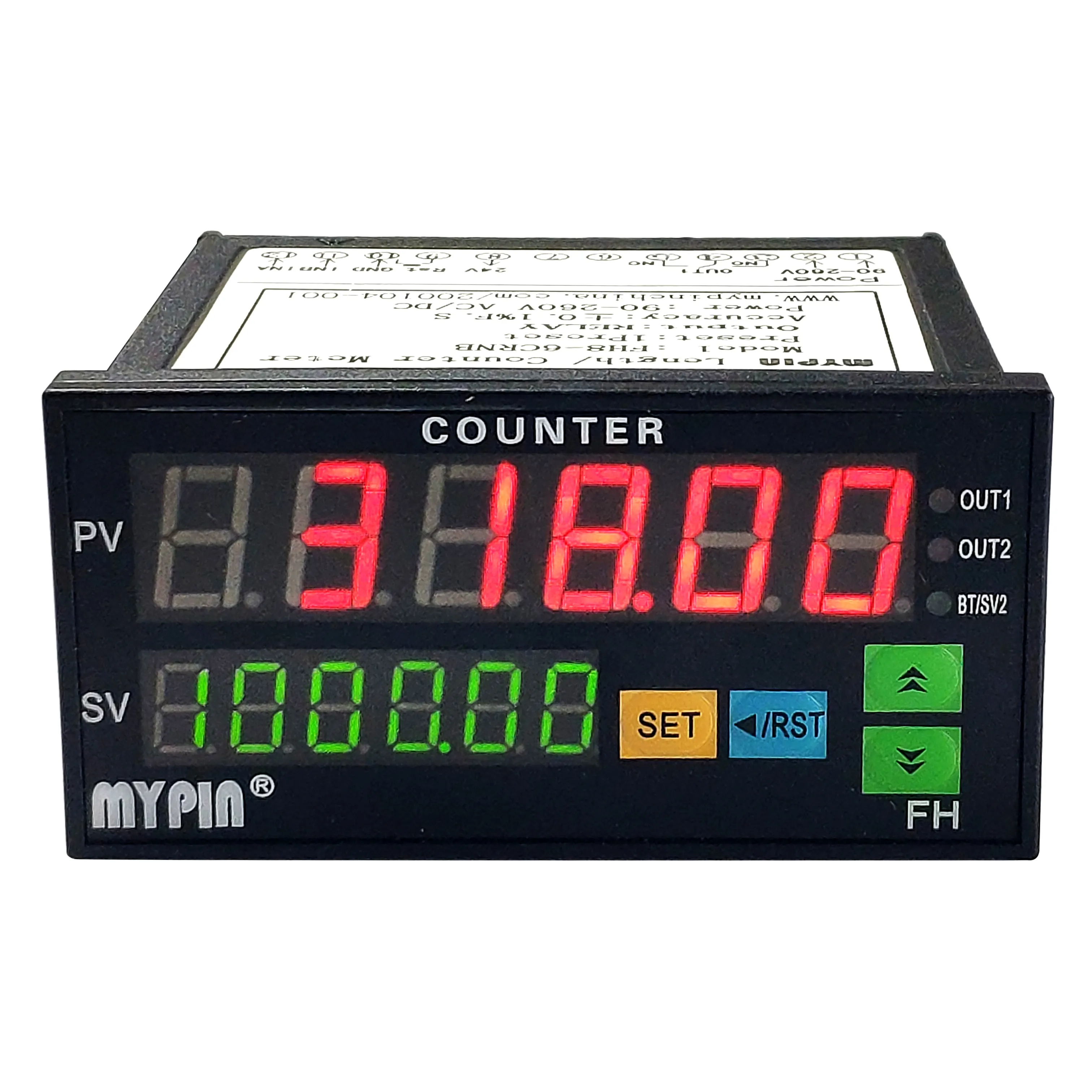 Mypin FH series 6 LED Digital display Counter Length Meter (FH8-6CRRB)