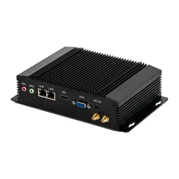 TOPTON Industrial Fanless Mini PC J1900 2*RJ45 Lan 2*COM Linux SIM 3G 4G Wifi Firewall Router DHCP VPN Server Mini Computer