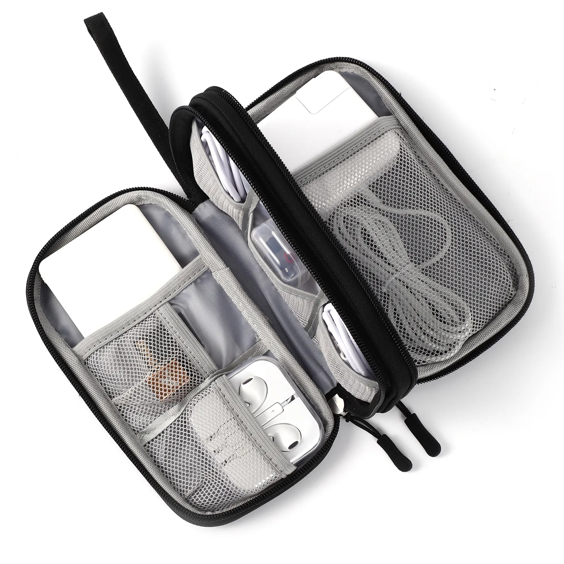 Электронная сумка-Органайзер, дорожный органайзер для кабелей с 3 отделениями, портативный чехол для хранения электронных аксессуаров для телефона