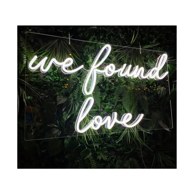 WD02 Neon sign we found love Manufacturer Wedding light Party led neon wall sign Wedding Decor neon light custom sign