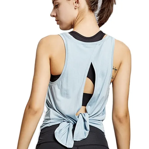 Stock Sexy Design High Quality Yoga Tank Top Ladies Crop Top T Shirt Sleeveless Sports Yoga Tank Top For Woman