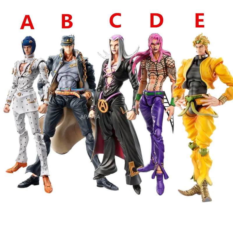 5 Styles JoJos Bizarre Adventure Diavolo Bruno Bucciarati Giorno Giovanna Leone Abbacchio Kujo Jotaro Movable Action PVC Figure