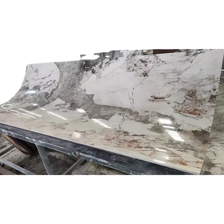 Тонкие фарфоровые изогнутые гибкие мраморные панели из спеченного камня для мебели