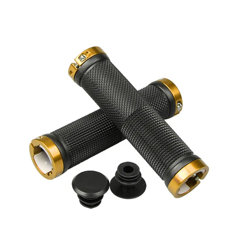 Wholesale Bicycle Handle Double Lock-On Mountain Bike Grips New Rubber Material Non-Slip Bike Handlebar Grips For Mountain Bike