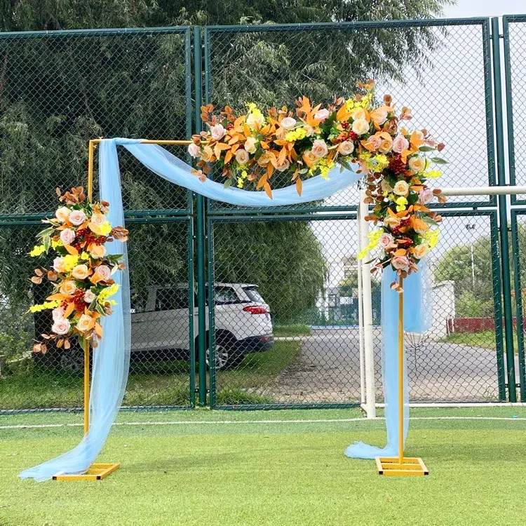 Hot sale Iron Art Flower stand arch square arch backdrop for wedding centerpieces