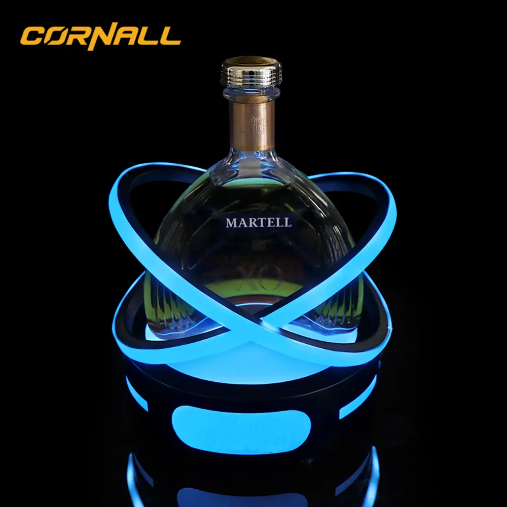 Customized Nightclub Acrylic Glow Bottle Service Presenter Sign Led VIP Champagne Bottle Presenter