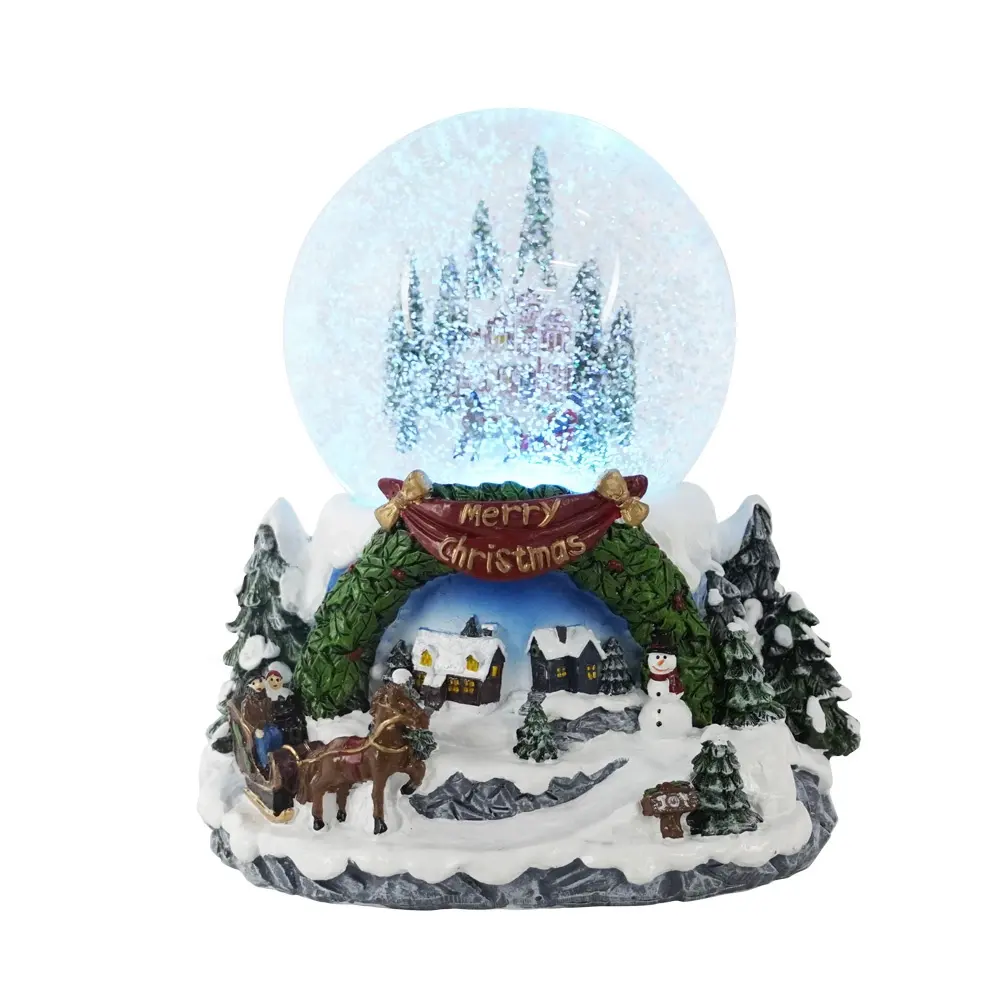 Светодиодная подсветка на заказ, Рождественская деревня, снеговик, музыкальный водяной снеговик