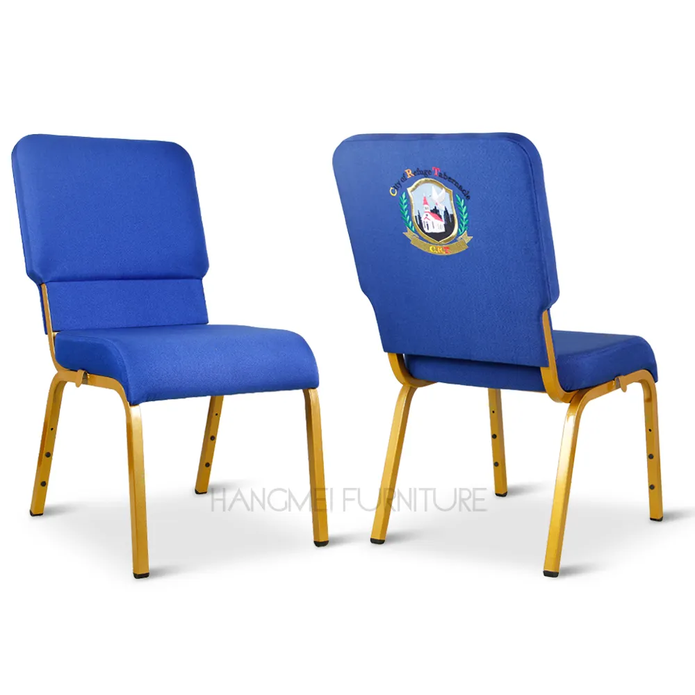 Популярная Мебель для отелей, удобное синее кресло для церкви и торжеств