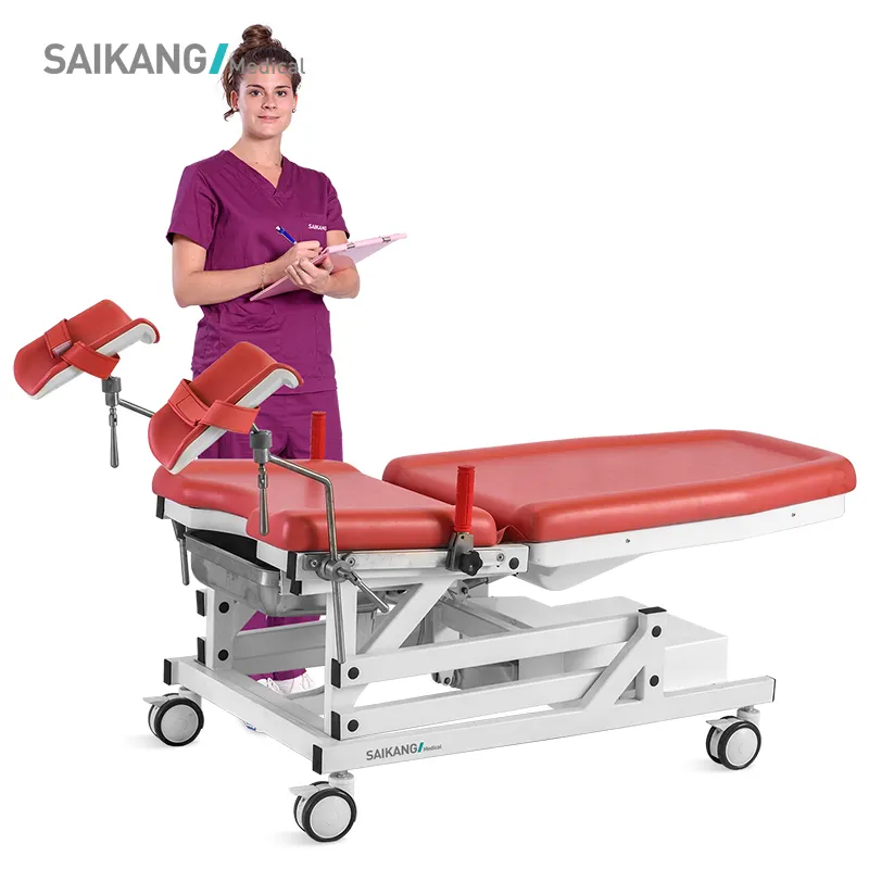 A99-8 Factory Stainless Steel Hospital Obstetric Couch Examination Adjustable Electric Gynaecological Delivery Operation Table