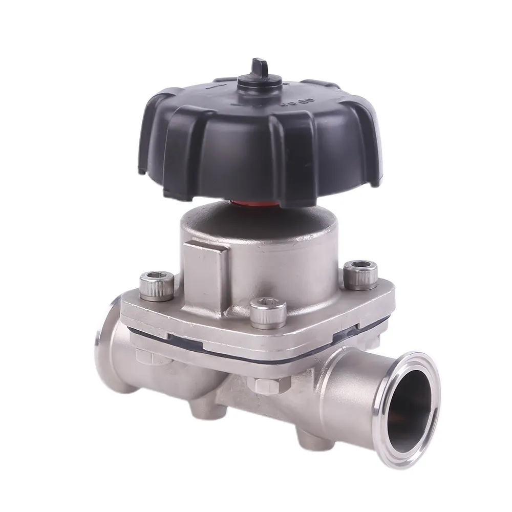 Sanitary Stainless Steel Manual Clamp Striaght Way Diaphragm Valve