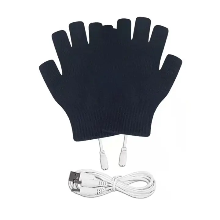 Customized removable and washable USB heating gloves, power bank charger, electric heating heating warm gloves