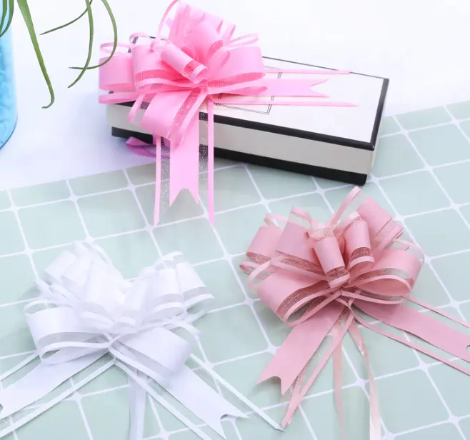 Colorful Pull Bow Gift Ribbons Flower Wrappers For Box Packaging Gift Butterfly Ribbon Pull Bow For Gift Package