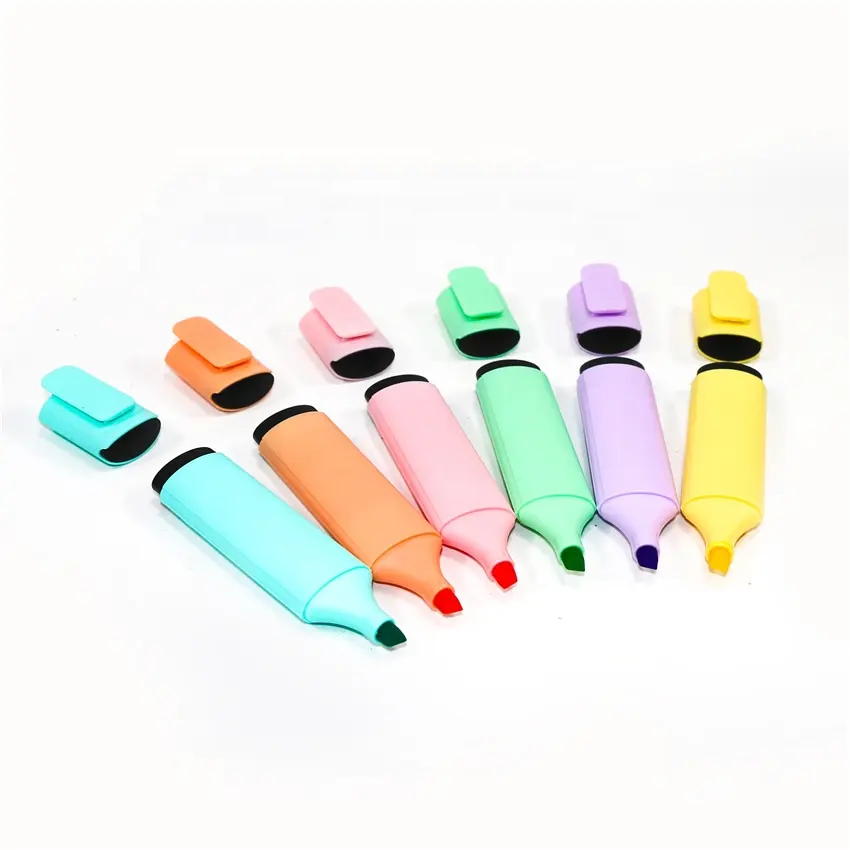 Quality Painting Underlining Pastel Color Highlighter Marker Pen With Custom Logo