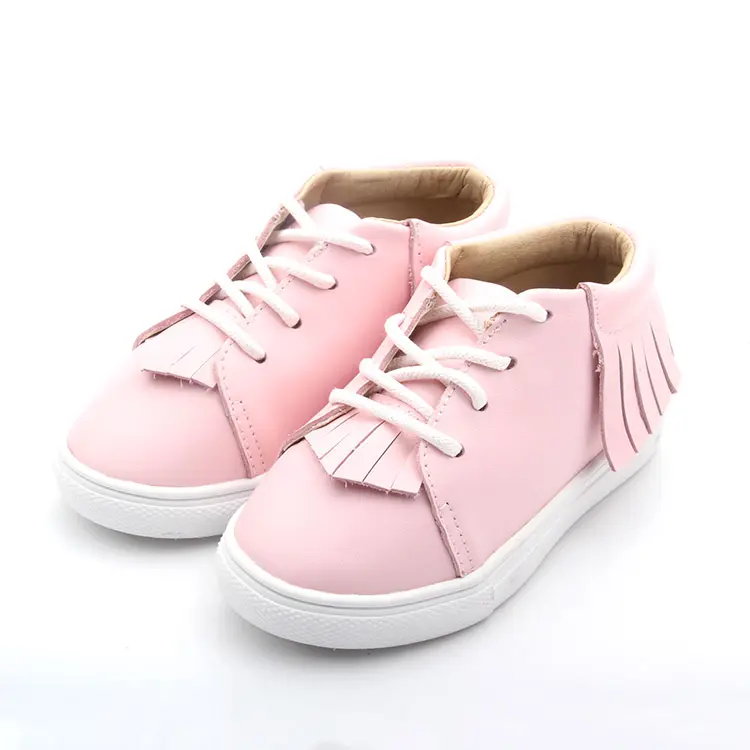 Оптовая продажа, Лучшие Повседневные детские кроссовки для прогулок и бега, детская обувь с кисточками, Розовая обувь для девочек