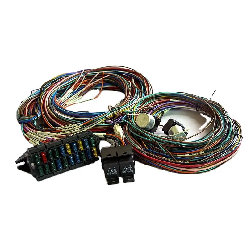 14/20/21/22 circuits fuse box block wire harness kits with 12v relay automotive wire harness for car truck engine