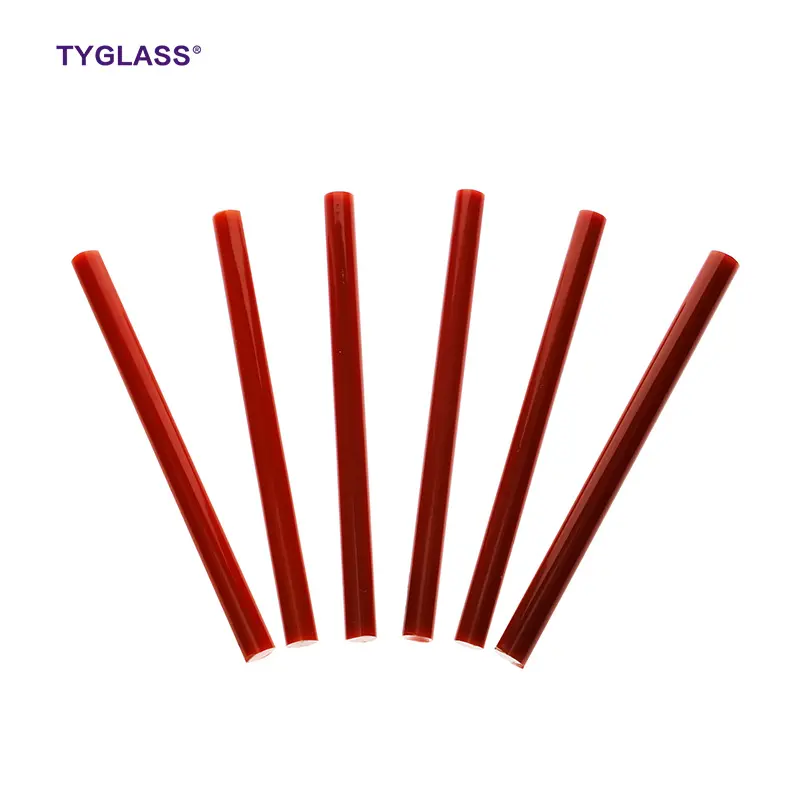 strike red color borosilicate 3.3 glass rod