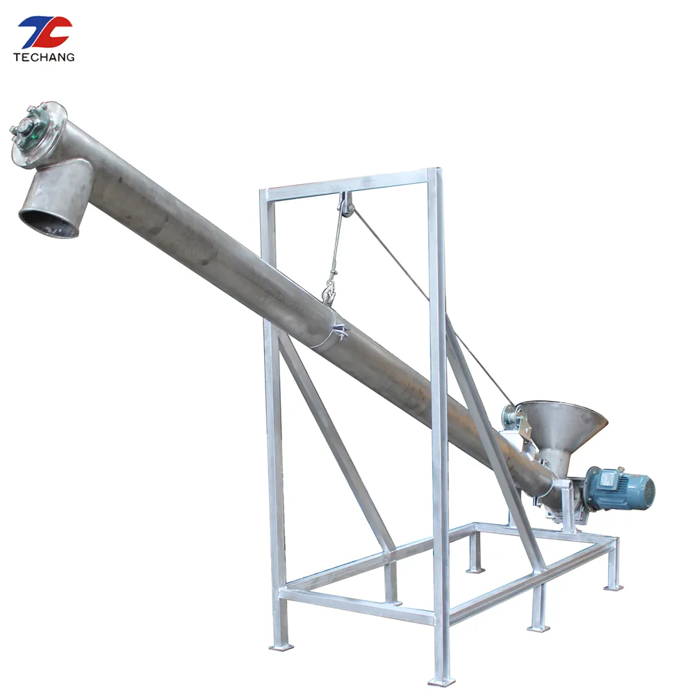 Stainless steel granule feed auger systems