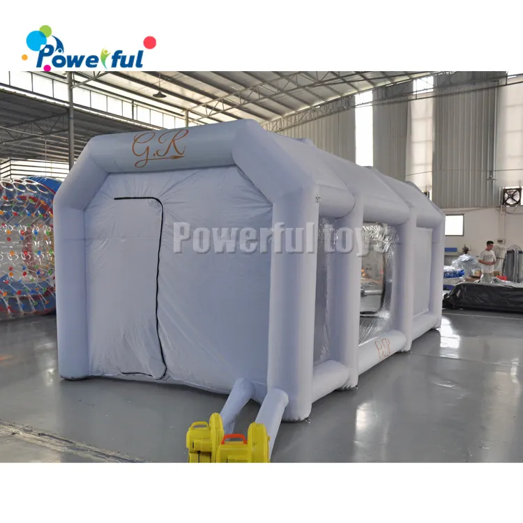 Spray Paint booth with Circulating fan Clear and transparent inflatable car tent for sale