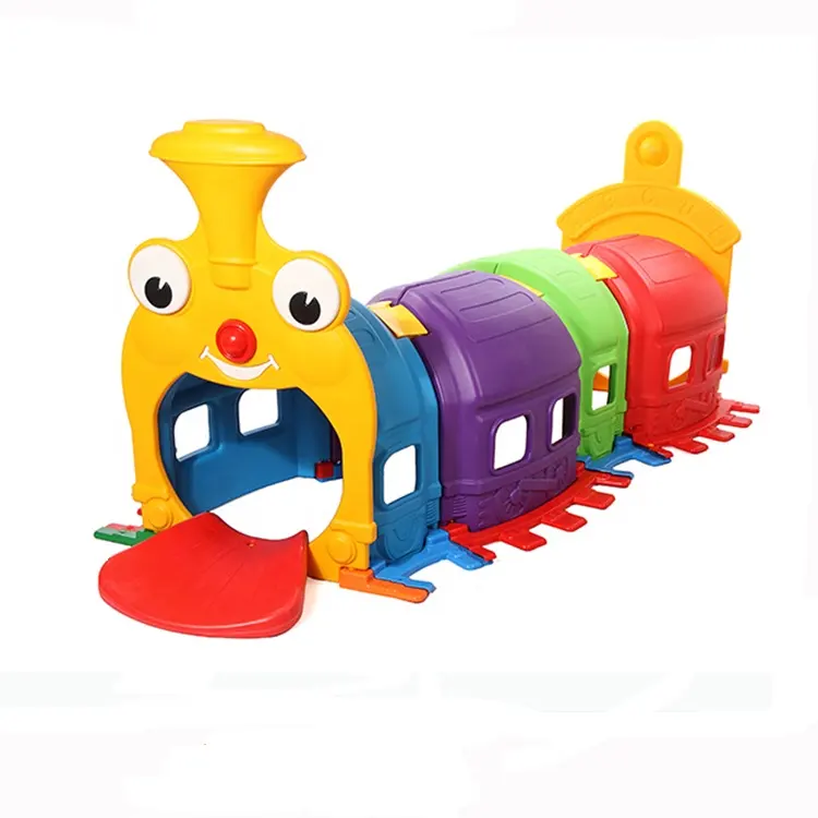 Счастливый поезд пластиковый туннель игра для детей