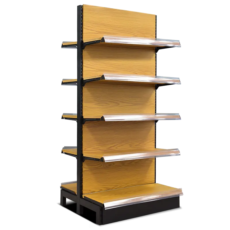 Supermarket Wooden Shelves Factory Wholesales Wood Retail Grocery Store Metal Display Supermarket Racks Shelf For Supermarket