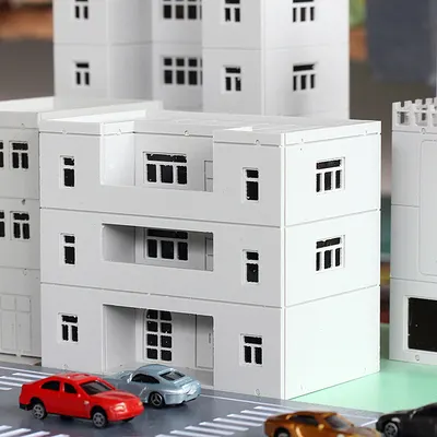 Miniature building model for real estate construction , diorama miniature