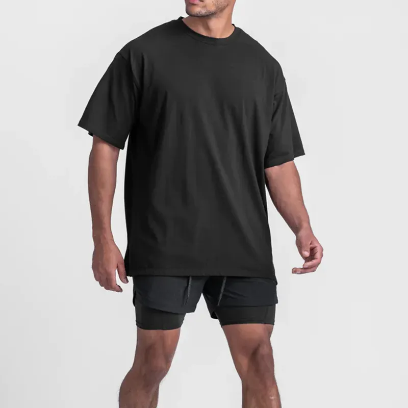 YLS свободная футболка спортивная одежда для тренировок быстросохнущая мужская одежда с логотипом на заказ хлопок спандекс футболка для мужчин