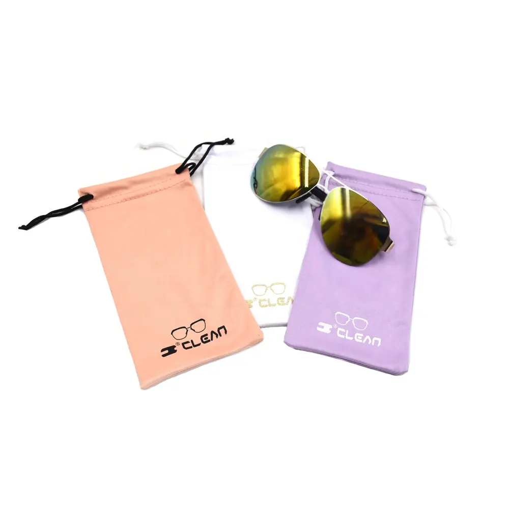 Чехол для солнцезащитных очков и прозрачные пакеты для солнцезащитных очков с индивидуальным логотипом из микрофибры, пригодные для вторичной переработки, ISO9001 CN;JIA